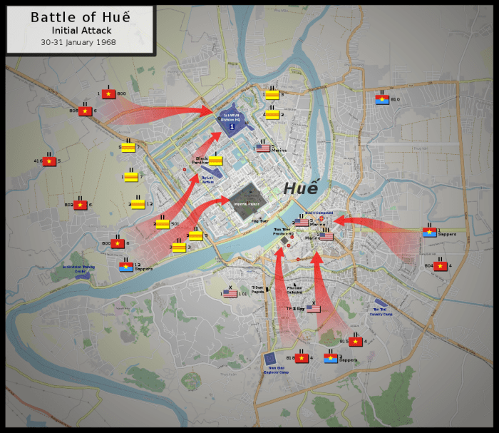 Over 8,000 North Vietnamese troops easily take control of Hue in the initial phase of the battle during the Tet Offensive.