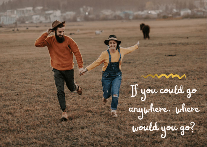 You might try starting the conversation with a few of these fun, random questions to get him talking!
