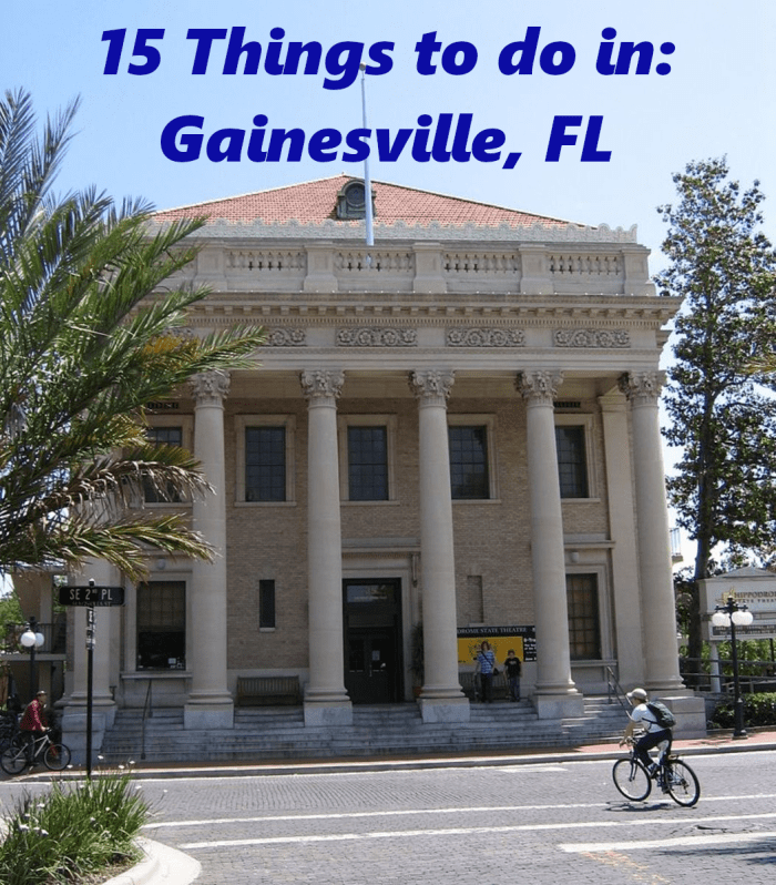 For my 15 things to do in Gainesville, Florida, read on...