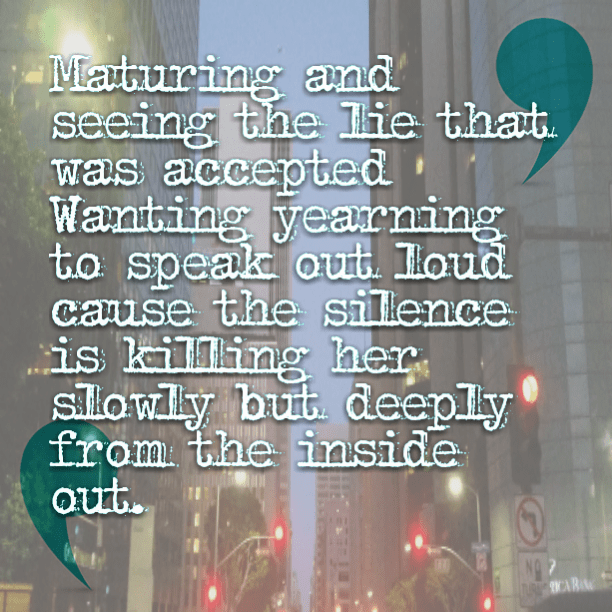Secrets needing to be brought to the surface, recognizing the obvious fear of shedding light on that day perspectives were tainted.