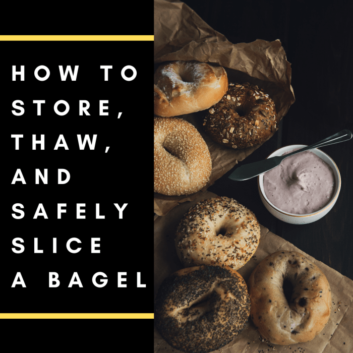 Aprende los mejores métodos para cortar y guardar un bagel.