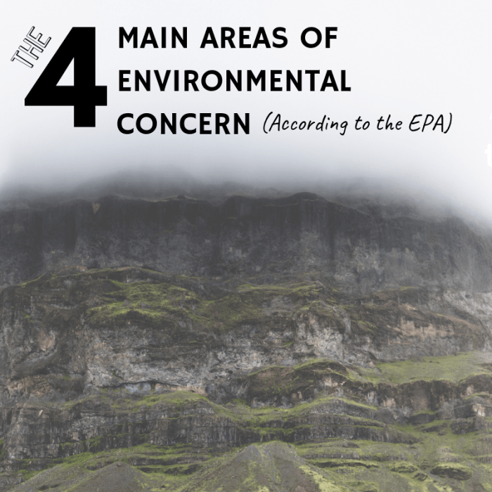 The EPA has outlined four major areas of concern currently threatening the health of our environment.