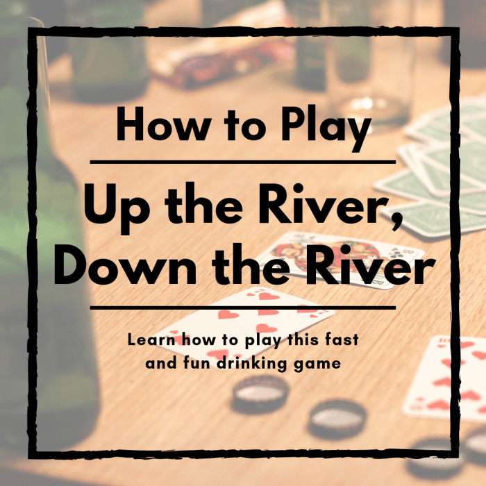 Learn how to play the super fun and very effective drinking game known as "Up the River, Down the River."