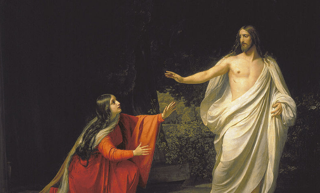Mary Magdalene thinking Jesus was a gardener
