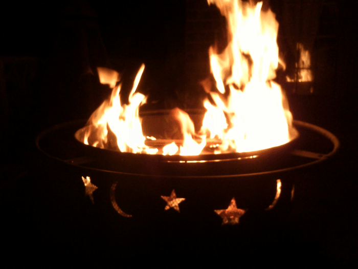 Fire pits can be used as a smaller and safer alternative to bonfires in Beltane celebrations.