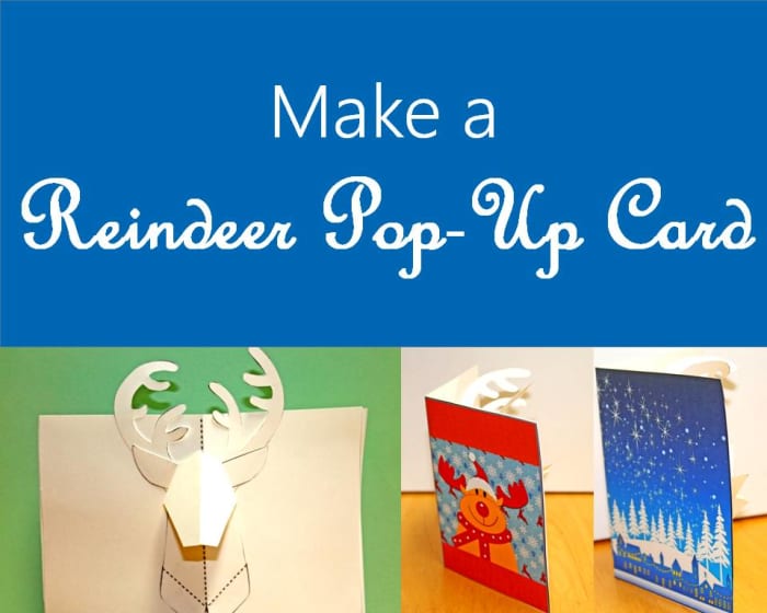 how to make printable reindeer pop-up greeting cards