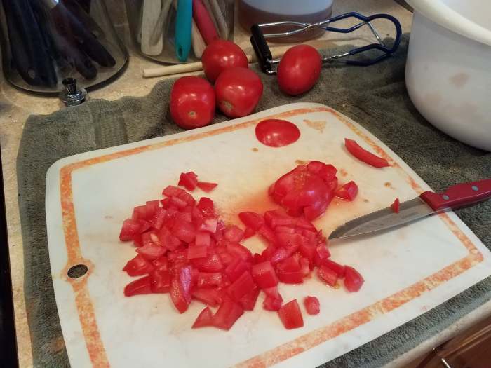water bath canning diced tomatoes