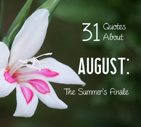 31 Quotes About August The Summer's Finale Holidappy Celebrations