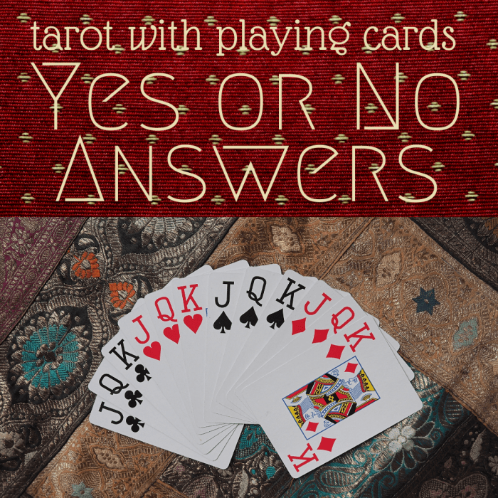 Tarot With Playing Cards Yes/No Answers Exemplore Paranormal