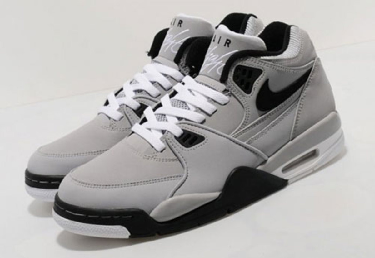 grey nike flights