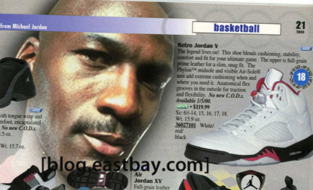 jordan 5 fire red eastbay