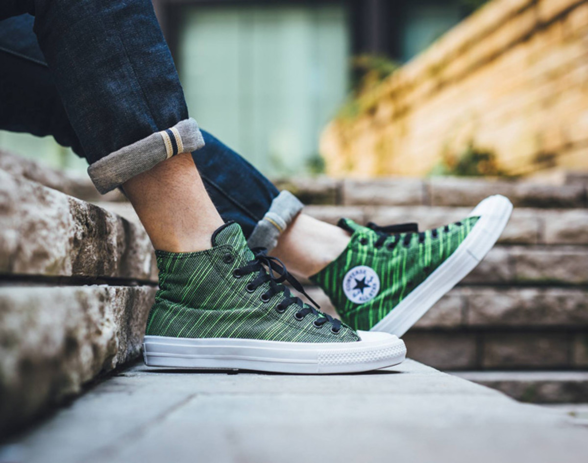 converse knit green