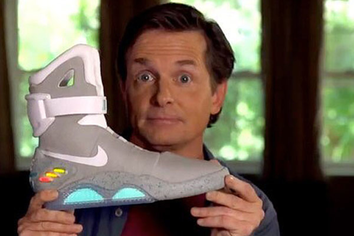 Watch Michael J. Fox Auto-lace his Nike 