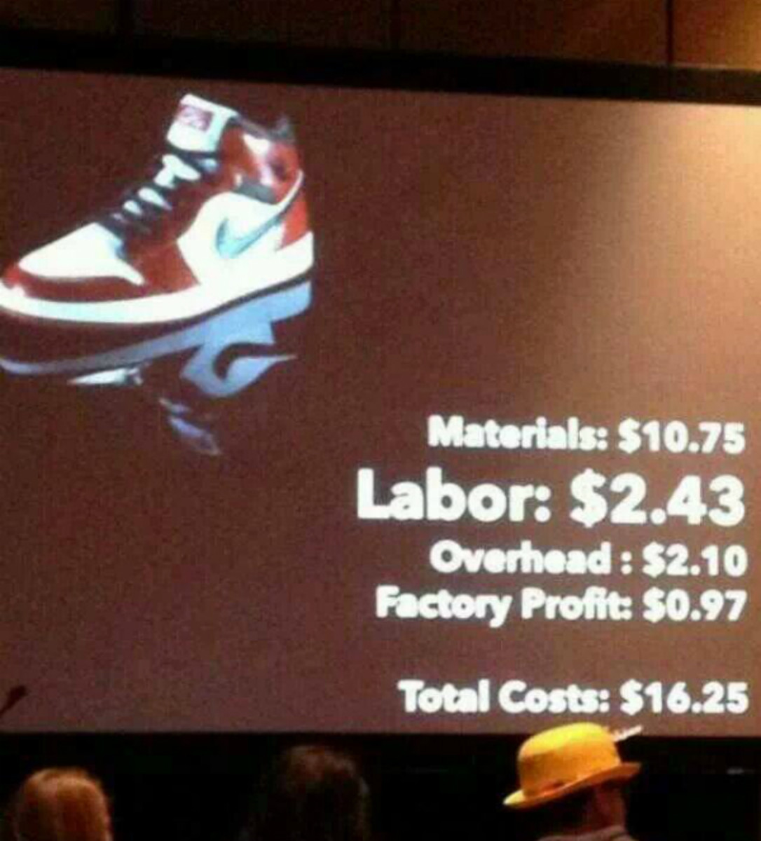 how much it cost to make a pair of jordans