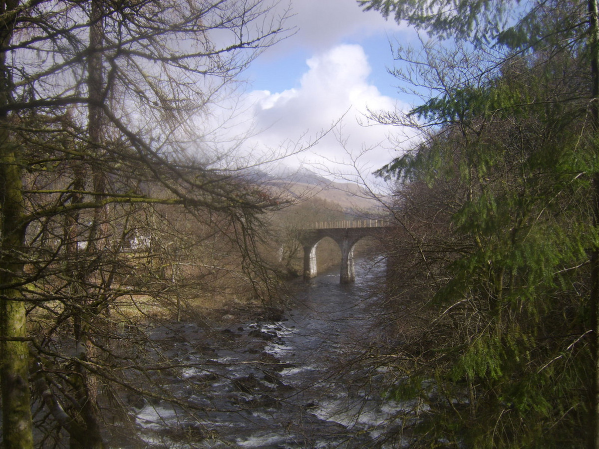The River Dochart, viewed from the Clan MacNab Burial Grounds, Killin
