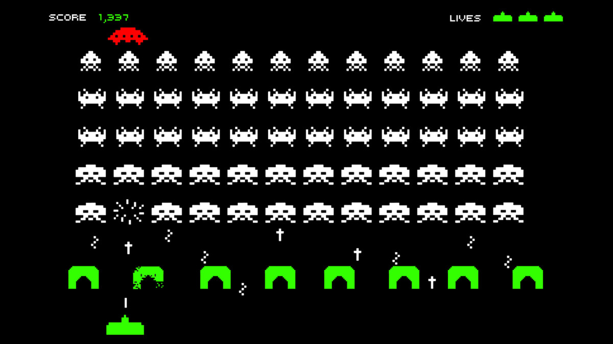 screenshot of "Space Invaders" 