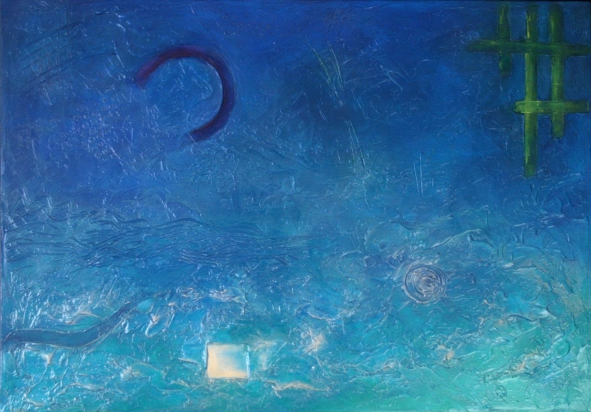 Abstract painting by author, varnished, (c) Azure11, 2011