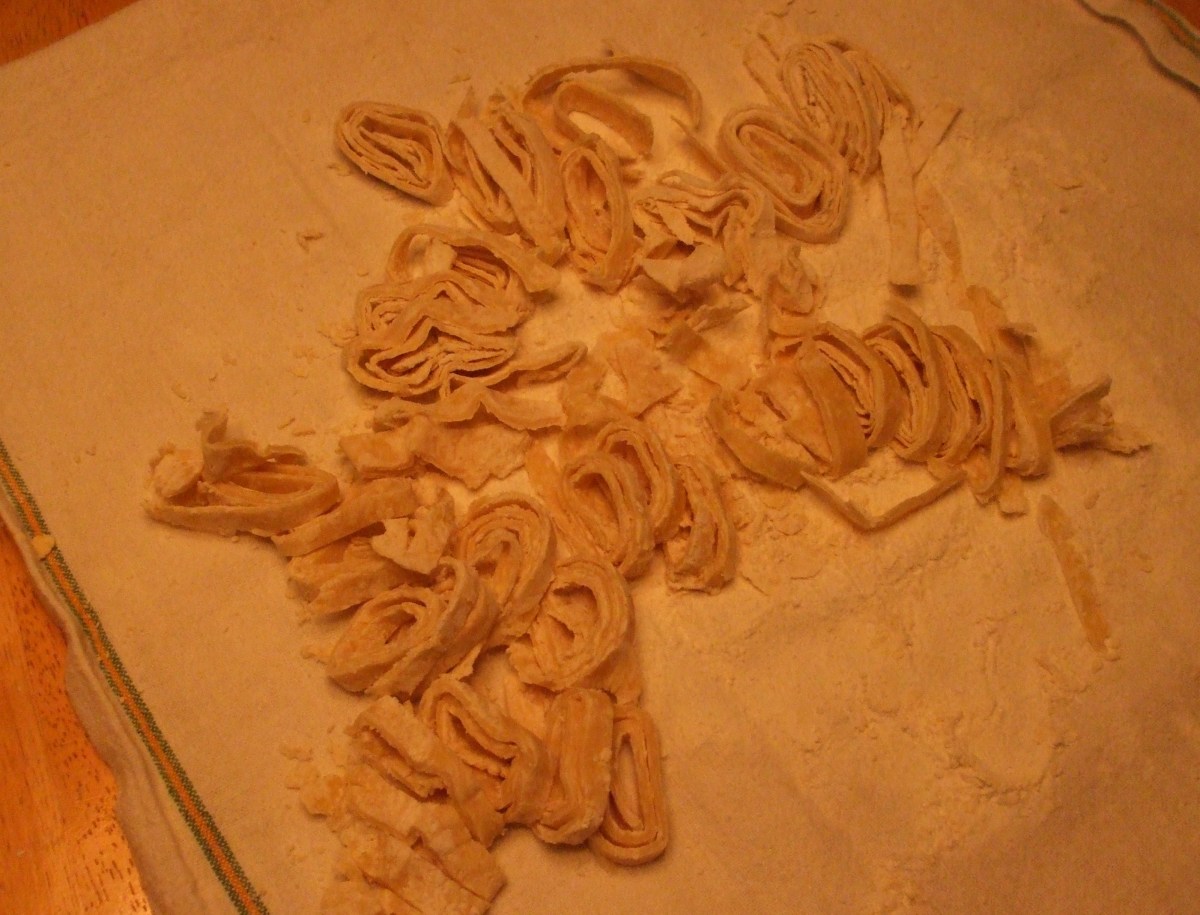 Homemade noodles. Yes, you can make them without a fancy pasta machine!