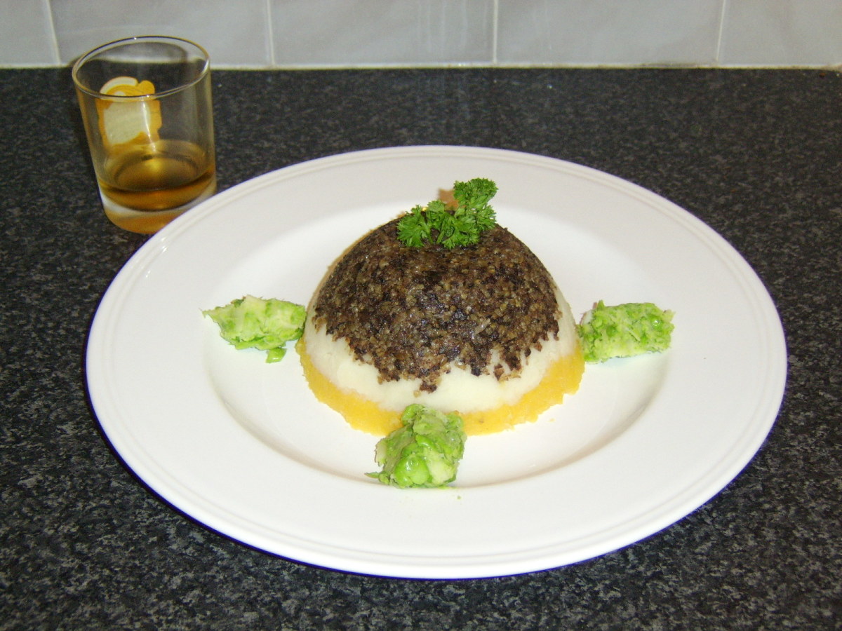 Haggis, tatties (potatoes) and neeps (turnip) is a staple meal at the celebration of Burns' Night in Scotland and around the world each January 25th. 