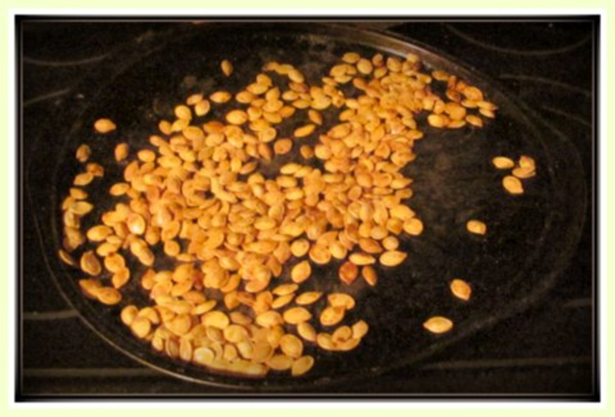 Pumpkin seeds are easy to cook up into a yummy snack.
