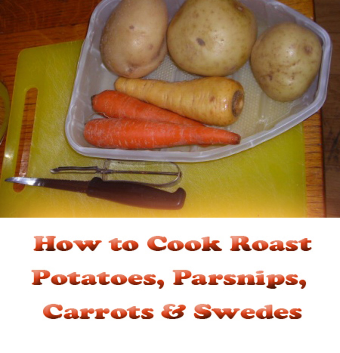 These are some of my favorite vegetables: potatoes, parsnips, carrots and swedes.