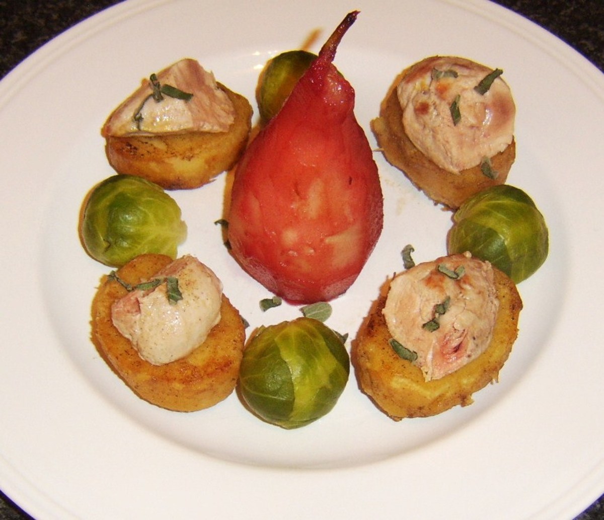 Pan fried partridge breasts on fondant potatoes with a poached pear tree is just one of the recipes featured on this page
