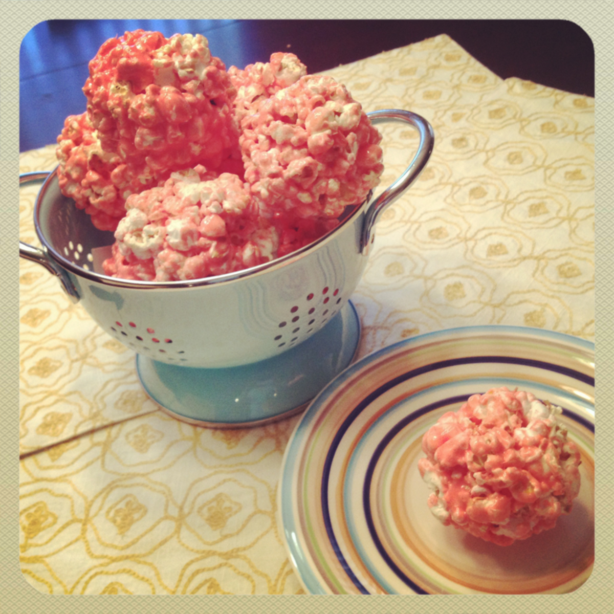 How to Make Pink Strawberry Popcorn Balls