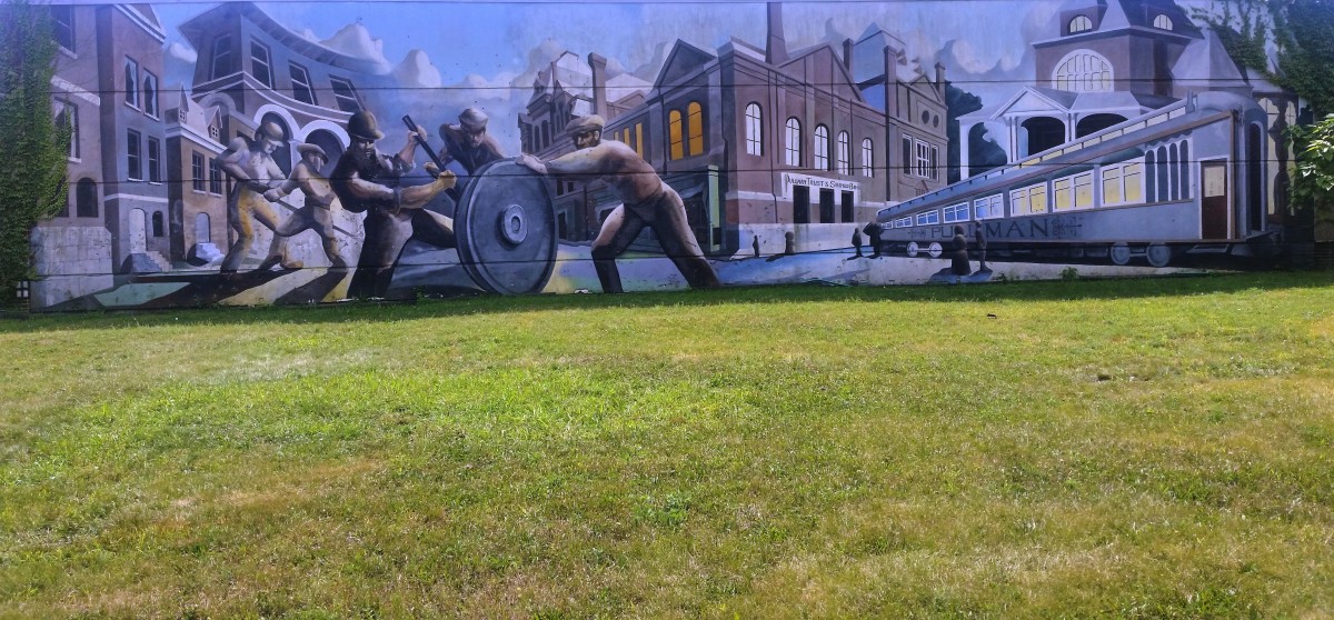A mural from the Pullman National Monument