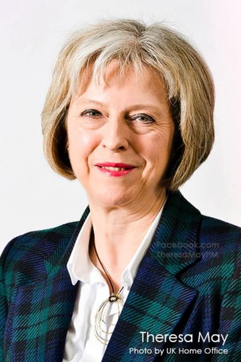 Theresa May:  Target of anti-austerity and anti-leave the EU demonstrators 