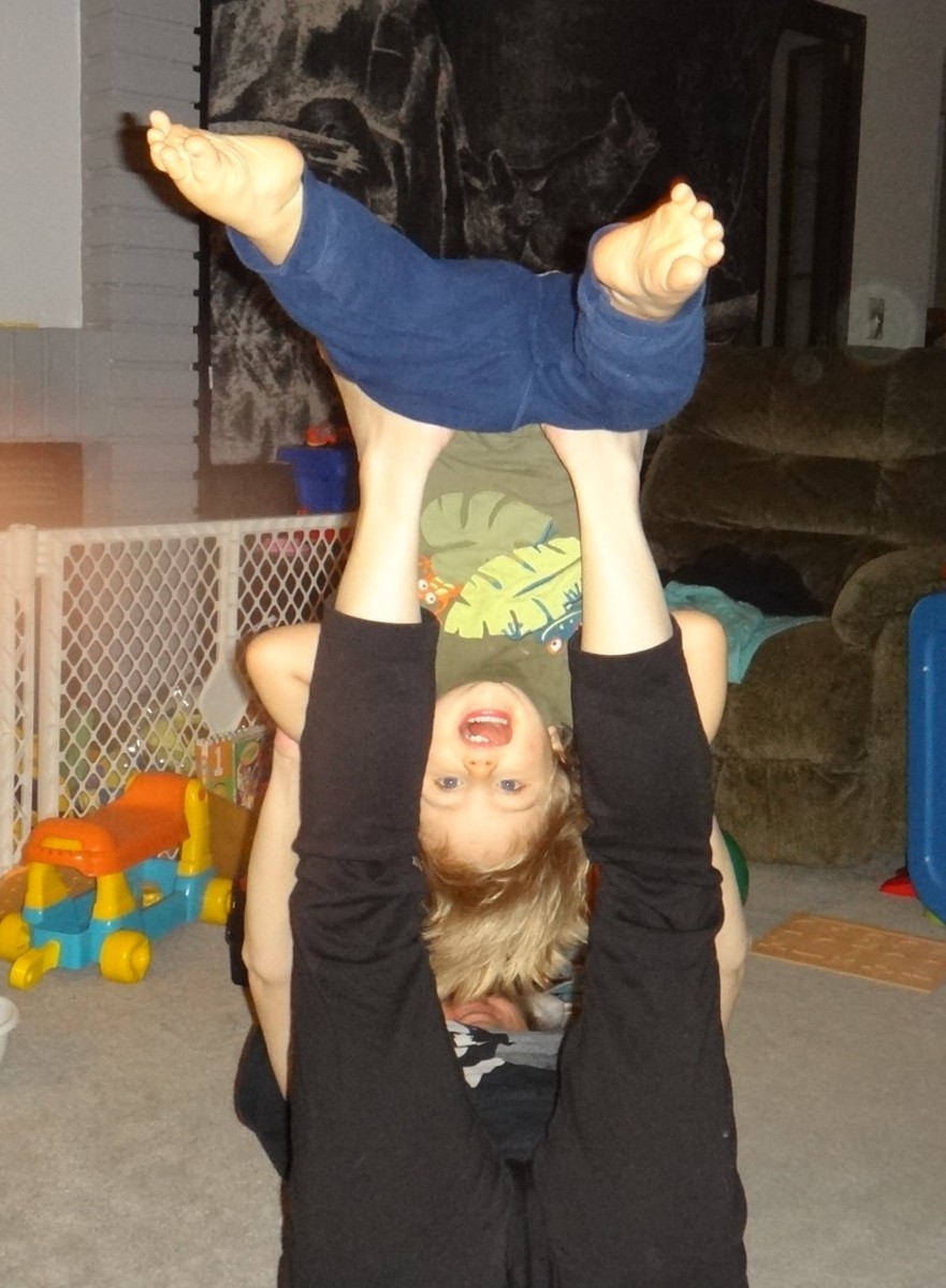 It was clear by five months old that one of my son's favorite activities was hanging upside down.