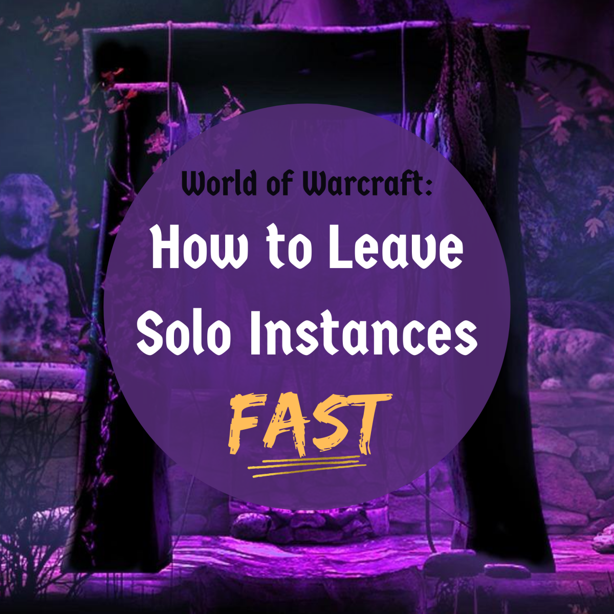 Discover three methods for leaving the instance quickly when you're running a solo dungeon or raid in "World of Warcraft."