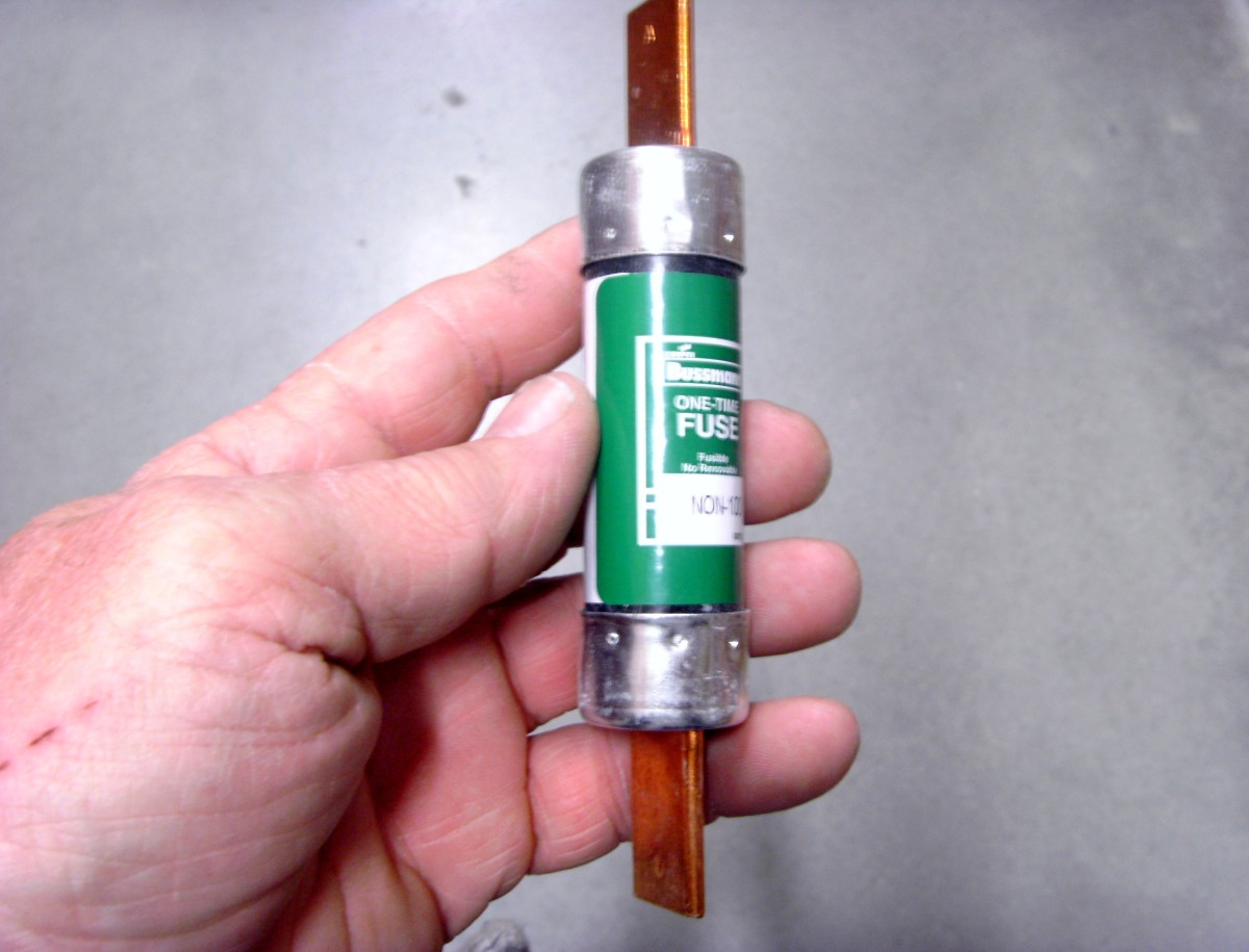 A mid-sized cartridge fuse.  You won't find one this large in a home.