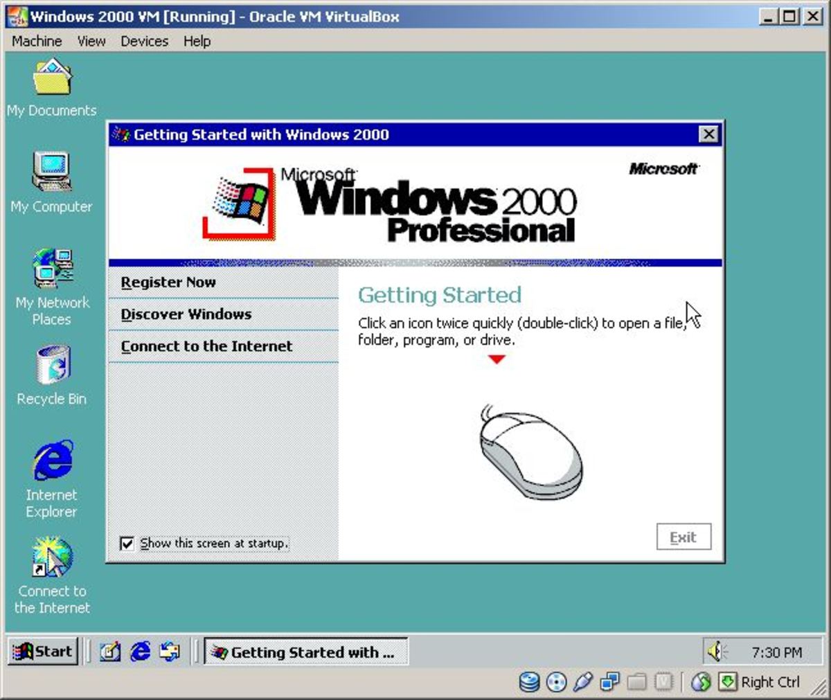 Install Windows 2000 Professional in Oracle VM VirtualBox