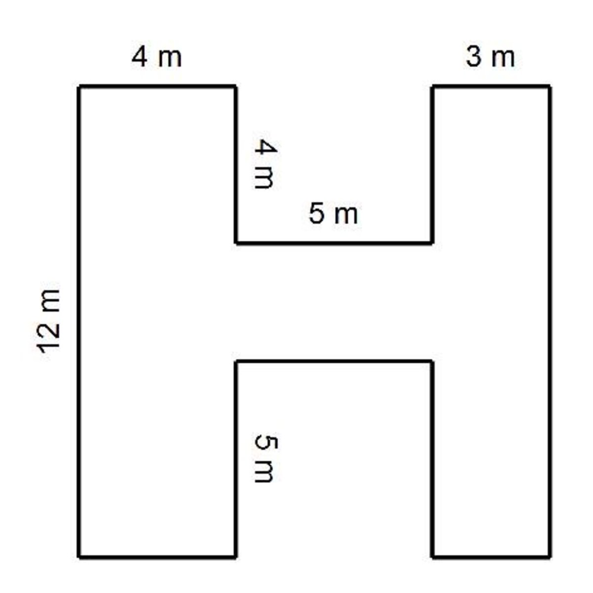 Calculating the Area of Compound H-Shapes