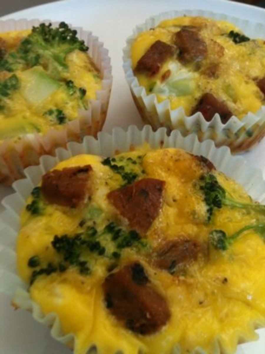 Egg Muffins With Sausage and Broccoli