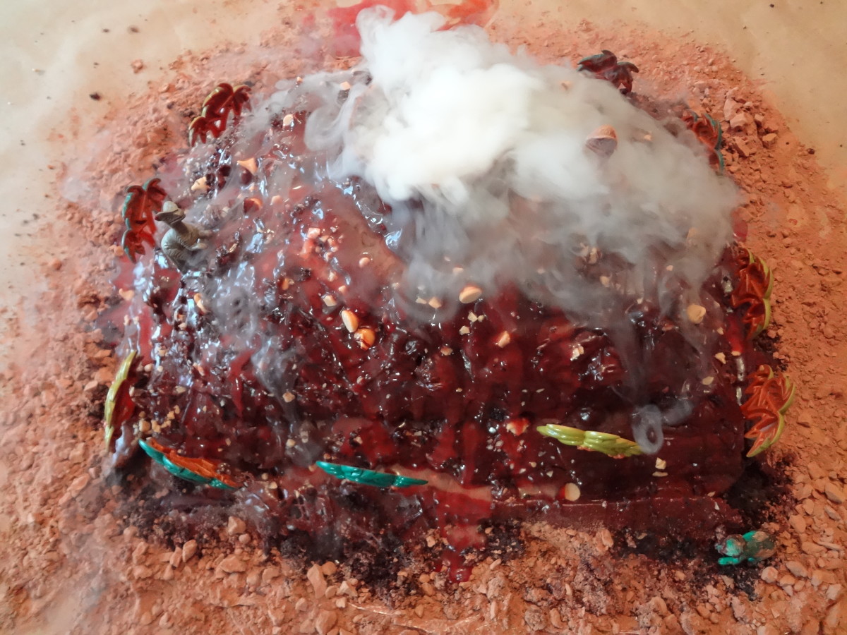 How to Make a Volcano Cake (With Smoke and Flowing Lava)