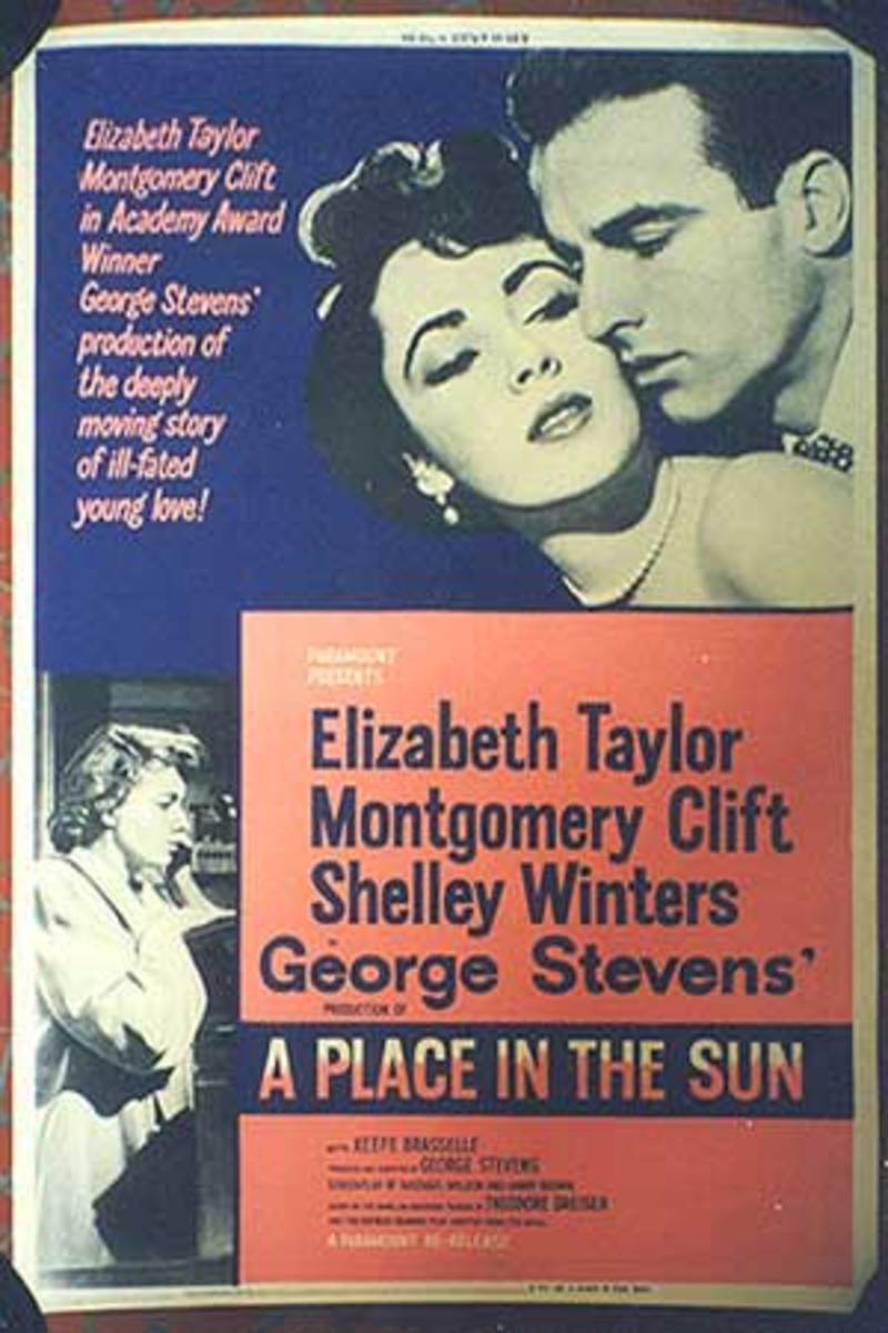 "A Place in the Sun," starring Elizabeth Taylor and Montgomery Clift