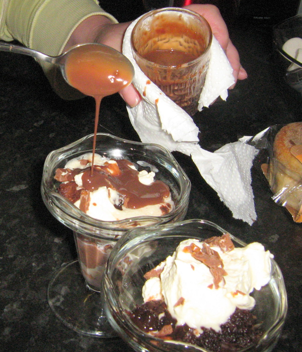 Chocolate and whipped cream dessert 
