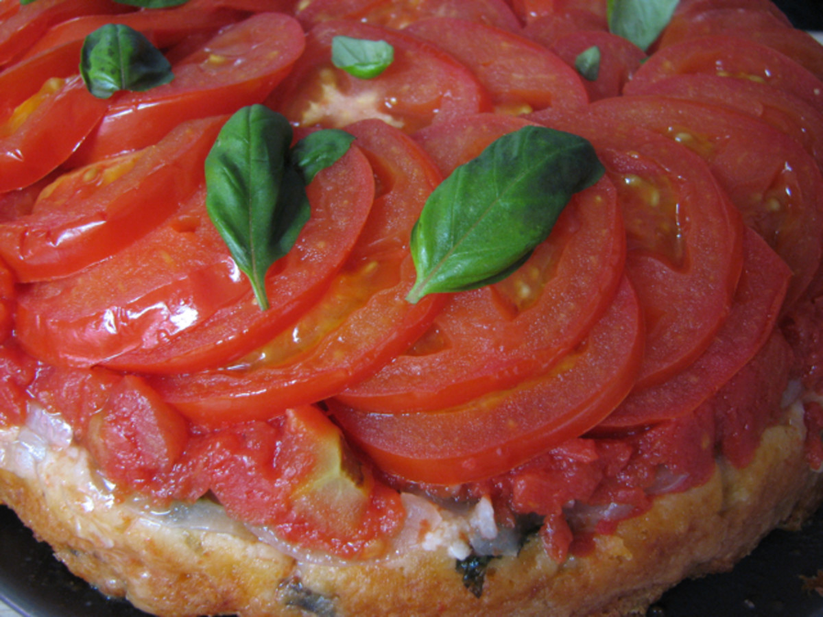 Recipe for Tomato Pie With Parmesan and Herbs