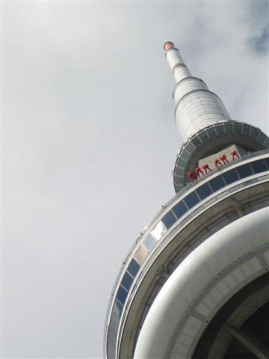 Edgewalk at The CN Tower; yes, those are people out there!