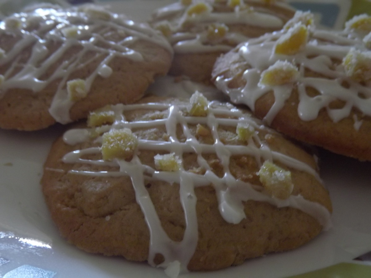 Easy Double Ginger Cookies With Candied Ginger Garnish