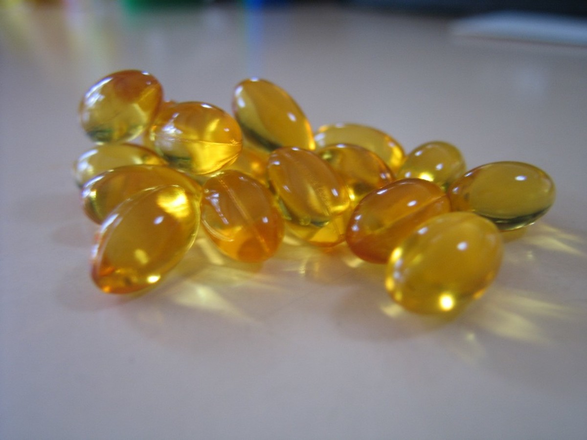 Cod liver oil capsules contain a large amount of vitamin D