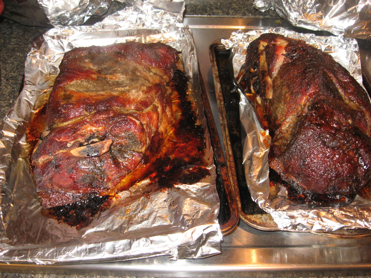 Smoked Pork Shoulder With Beer Marinade, BBQ Rub, and Recipe for BBQ Sauce