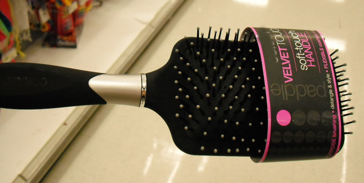 A flat paddle brush is great for smoothing hair.
