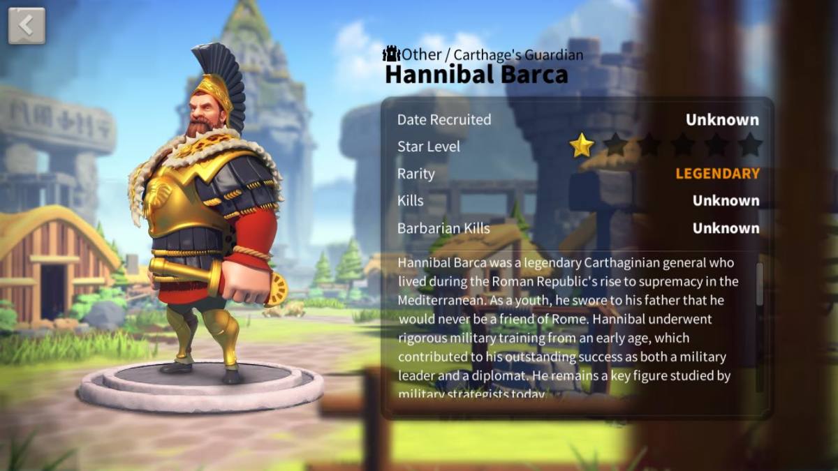 Hannibal Barca Profile Page
