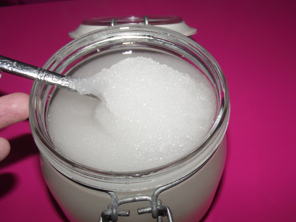 This is a jar of my 3-ingredient sugar scrub. 