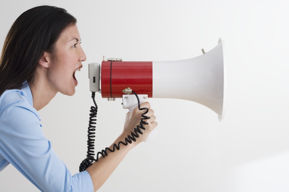 Loud people in the workplace sound like they have a megaphone on all the time.