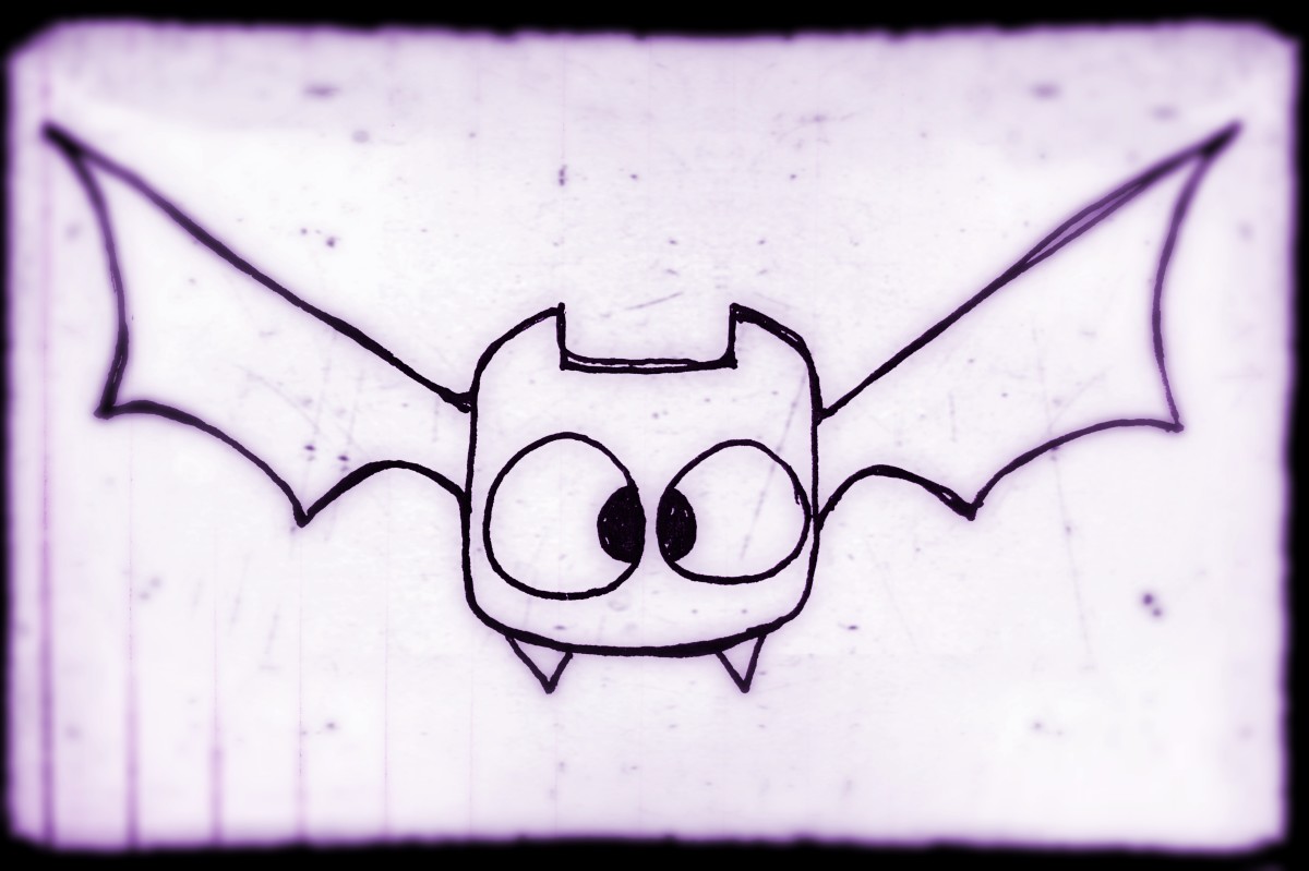 cute bat drawing