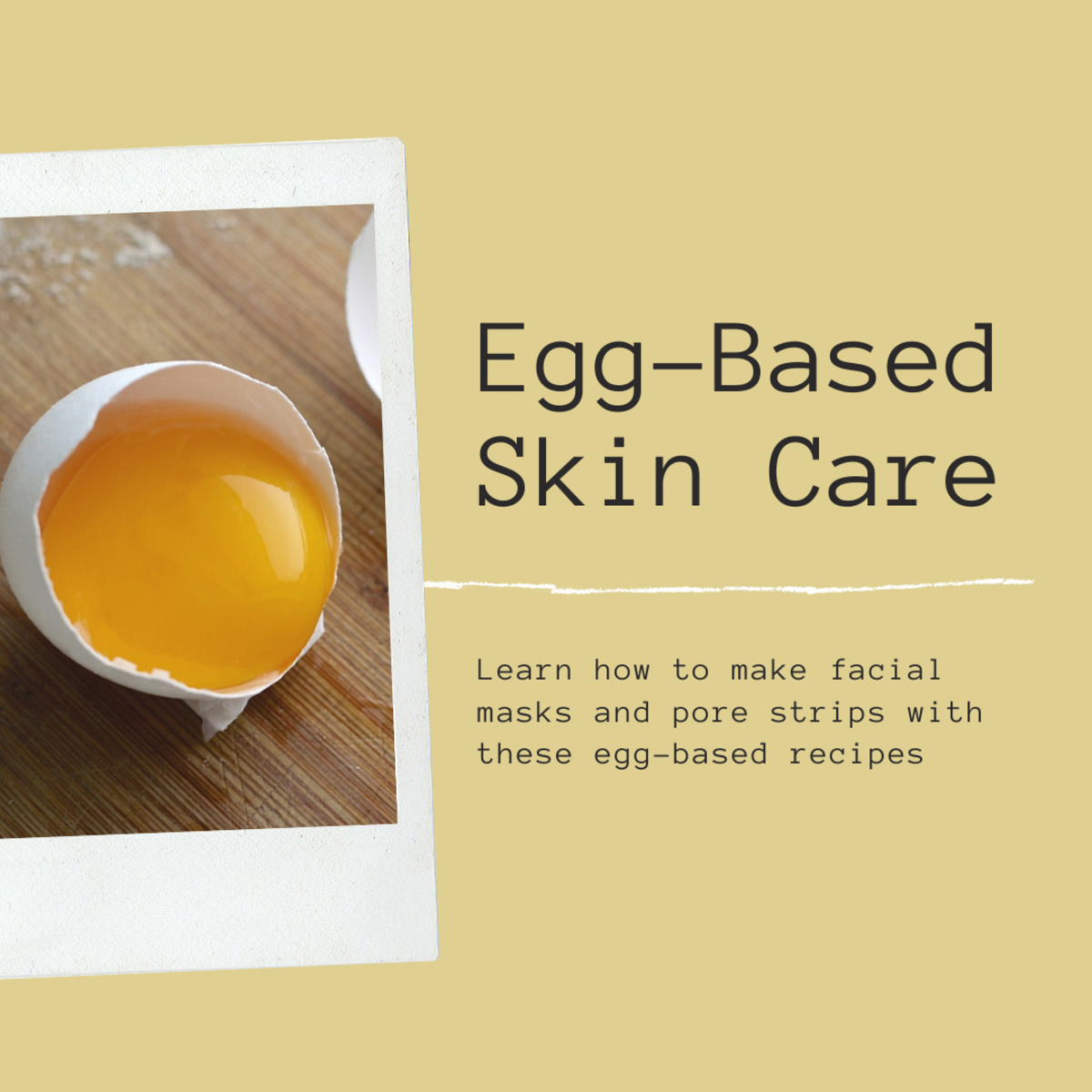 This article will show you how to make both a facial mask and pore strips from just a single egg.