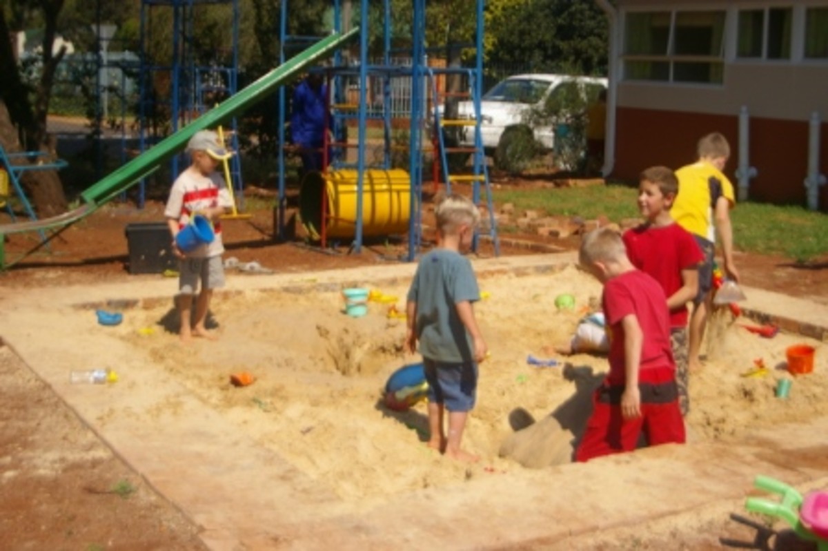 Children Playing in a  Sandbox